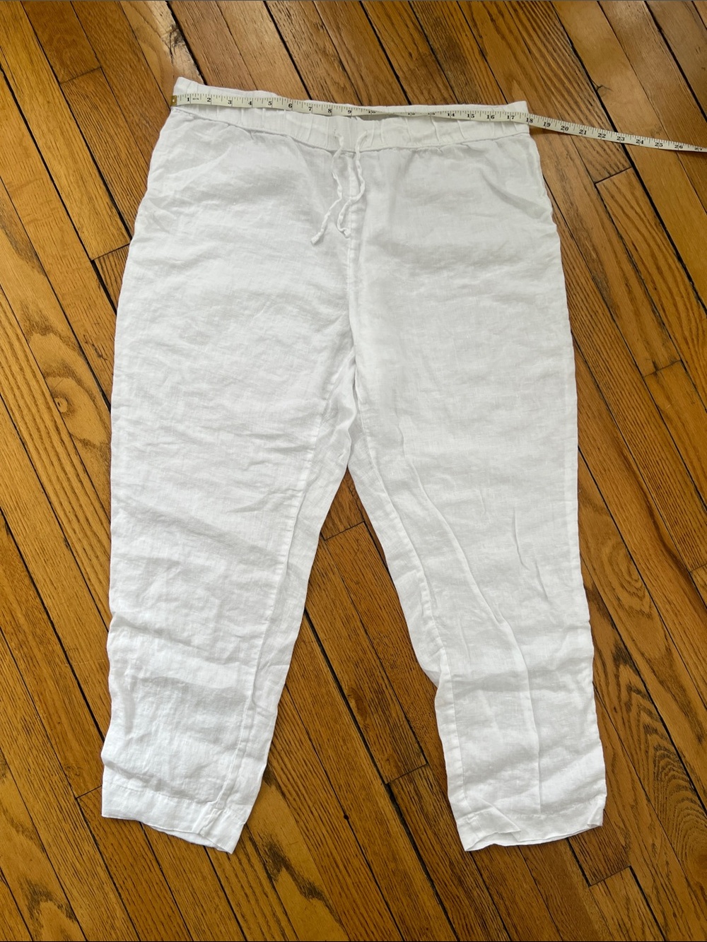 White Linen Pajama Set Size Large - Picture 3 of 6